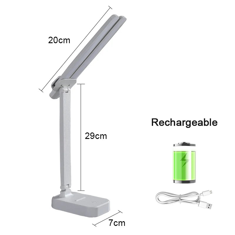 USB Rechargeable LED Desk Lamp with Touch Control