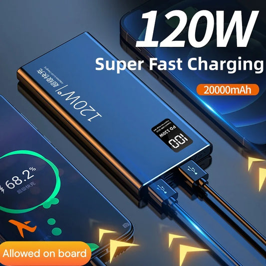 30,000mAh PD 18W/120W Fast Charging Power Bank