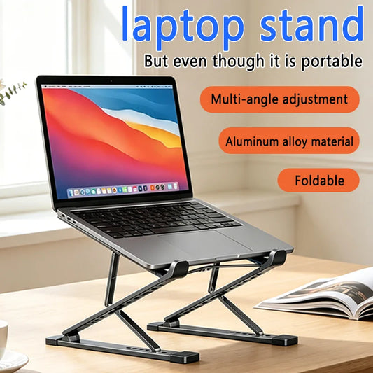 Laptop Stand Aluminum Alloy Anti-Slip Anti-Fall Foldable Height-Adjustable Tablet Stand Suitable for Books and Computers
