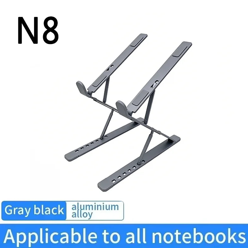 Laptop Stand Aluminum Alloy Anti-Slip Anti-Fall Foldable Height-Adjustable Tablet Stand Suitable for Books and Computers