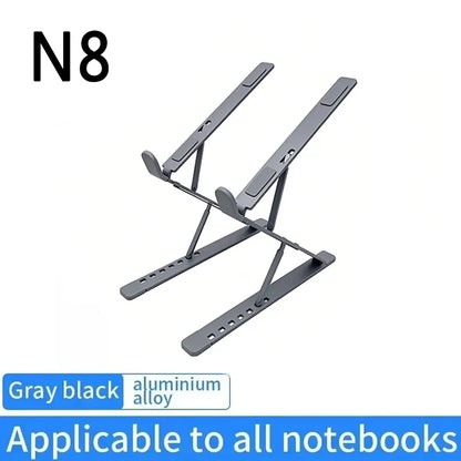 Laptop Stand Aluminum Alloy Anti-Slip Anti-Fall Foldable Height-Adjustable Tablet Stand Suitable for Books and Computers
