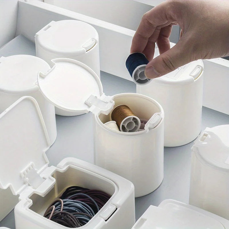 Desktop Storage Box, Mini Pop-up Window with Lid - Organize Your Office Desk with This Plastic Desk Organizer!