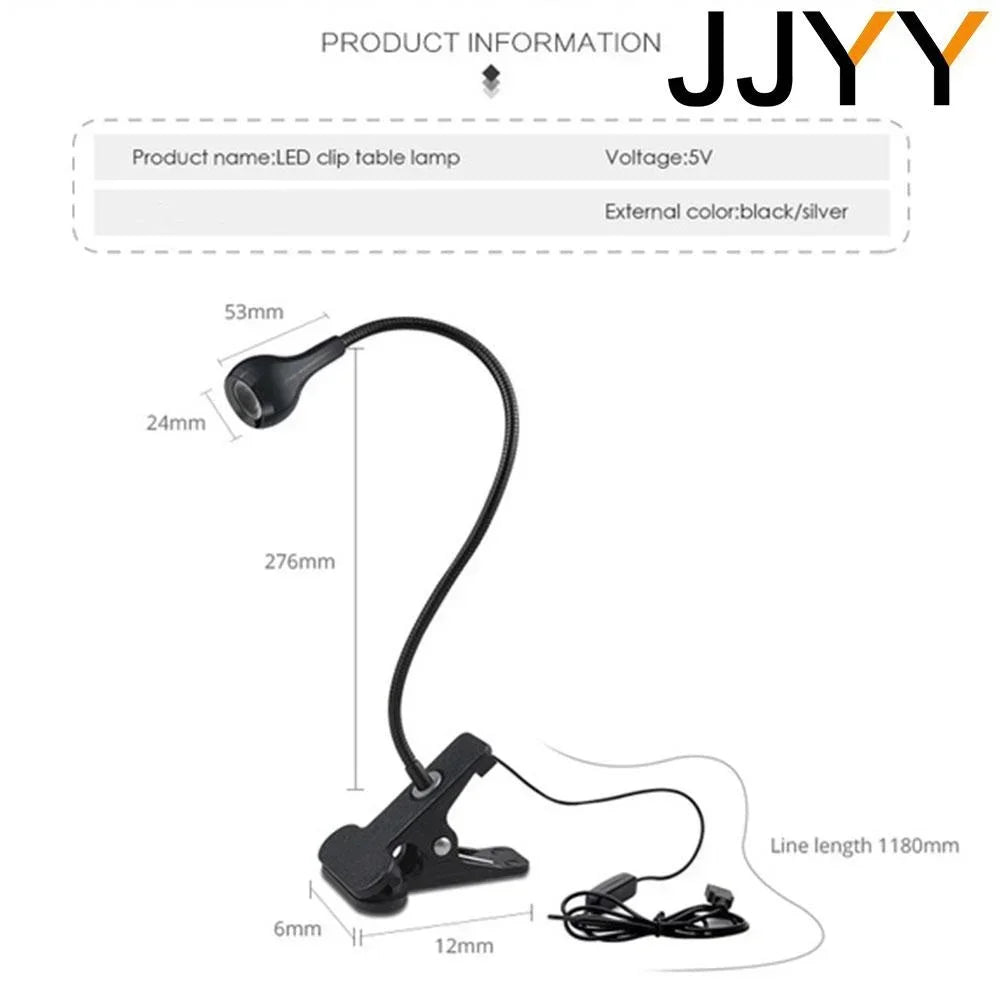 Flexible LED Clip Desk Lamp for Reading & Study