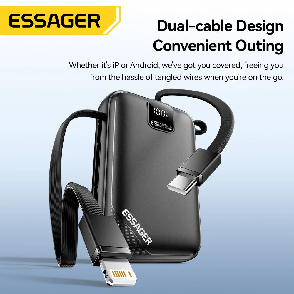 Essager 65W Power Bank for iPhone & Laptop