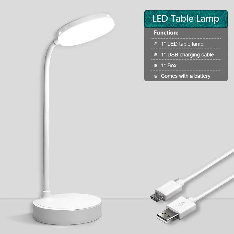 Rechargeable LED Clamp Lamp for Bedroom & Study