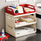 Desktop Organizer Rack Office Desk File Storage Basket Miscellaneous Snacks Storage Box Stationery Arrangement Plastic Material