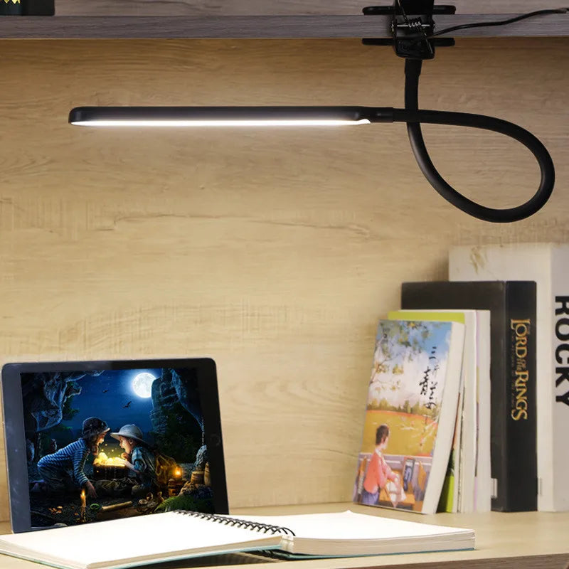 Adjustable LED Clip-On Lamp for Home & Office