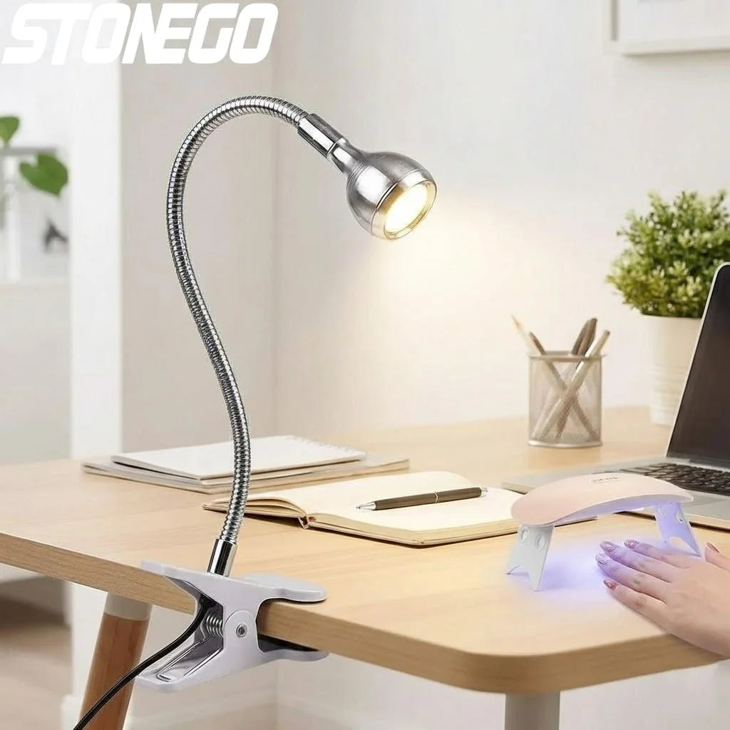 Flexible LED Clip Desk Lamp for Reading & Study