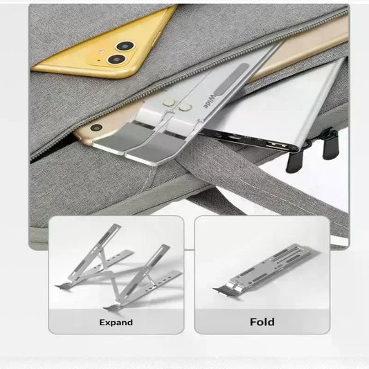 Foldable Portable Laptop Stand Metal Material Notebook Holder Bracket Heighten Laptop Stand for Increased Viewing Comfort