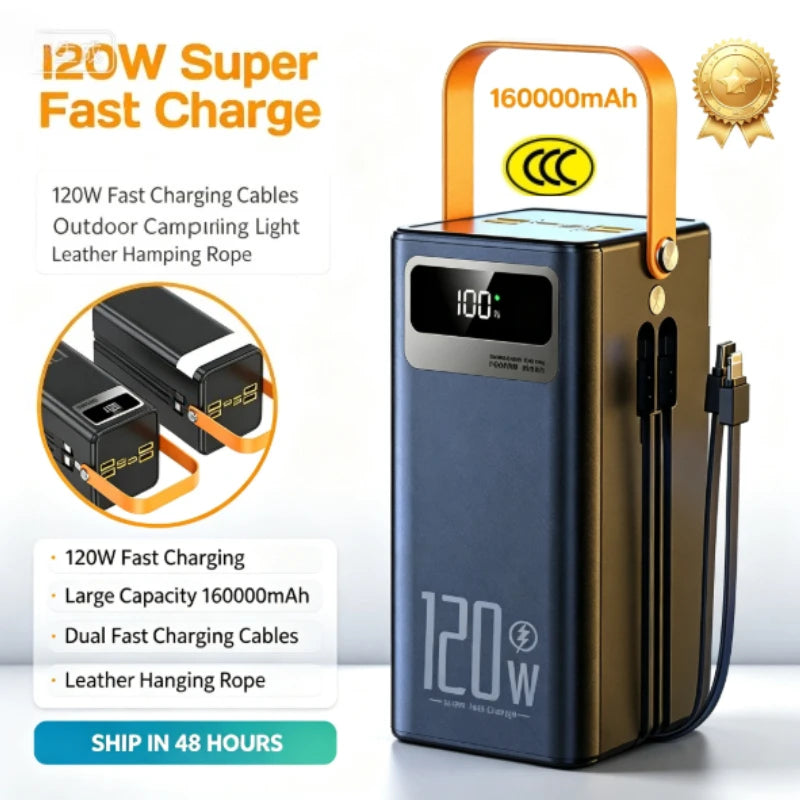 120W Portable Power Bank with 7-Device Charging