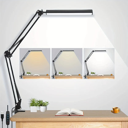 LED Clamp Desk Lamp with 10 Brightness Levels