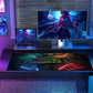 Large Keyboard & Mouse Desk Mat with Stitched Edges