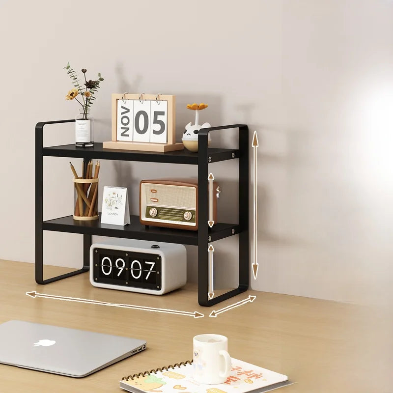 Multi-Layer Desk Organizer Rack Office Computer Table Storage Shelf Student Desktop Storage Bracket Layered Cabinet