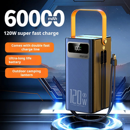 120W Portable Power Bank with LED Light