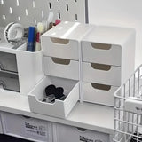 Chic 3-Tier Desk Organizer with Drawers - Ideal for Office Supplies, Jewelry & Cosmetics Storage - Portable Divider Box