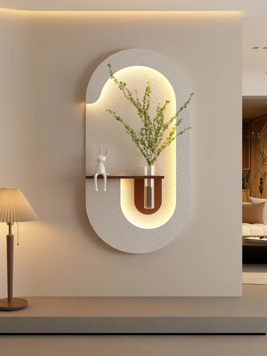 Modern Botanical Wall Art with LED Lighting