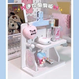 Ins Style Desk Organizer Desktop Shelf Hole Board Daily Sundries Organizer Student Dormitory Desk Doll Display Stand Home Decors