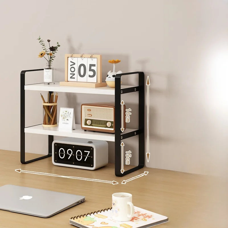 Multi-Layer Desk Organizer Rack Office Computer Table Storage Shelf Student Desktop Storage Bracket Layered Cabinet