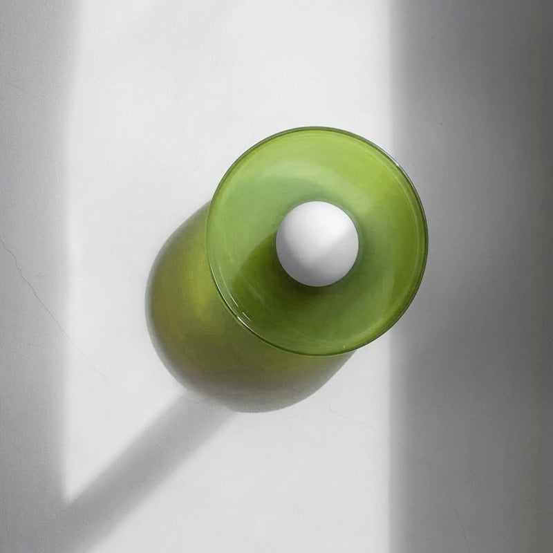 Modern Round Glass Light for Bedroom & Living Room
