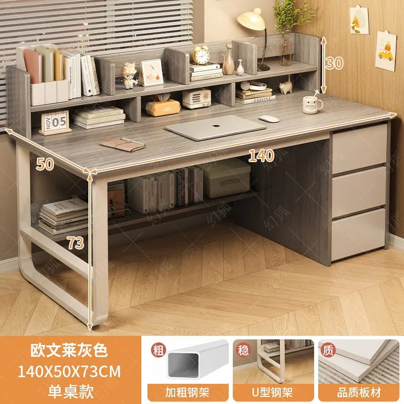 White Drawer Office Desk Fancy Organizer Ergonomic Computer Vanity Office Desk Study Sedentary Biurka Komputerowe Furnitures