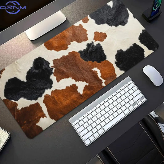 Vintage Cow Print Non-Slip Gaming Desk Mat