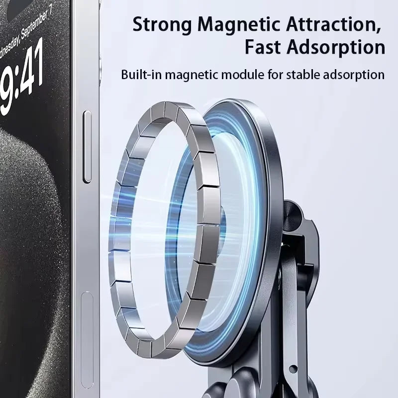 Foldable Magnetic Laptop Stand Aluminum Alloy Portable Adjustable Stand Heat Dissipation Holder Supports Phone Tablet Notebook