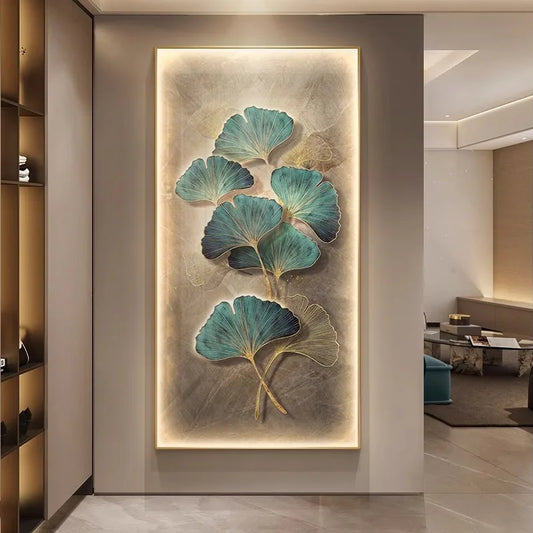 Luxury Wall Art with Ambient Lighting