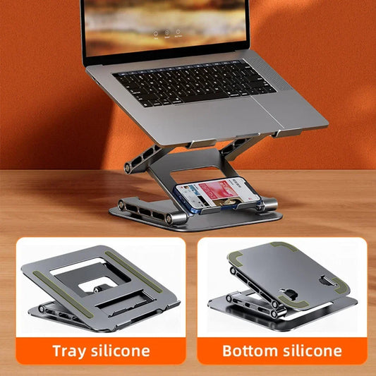 New Foldable Laptop Stand 3 Layer Adjustable Height Metal Notebook Stand Tablet Stand for Laptops/tablets/mobile Phones