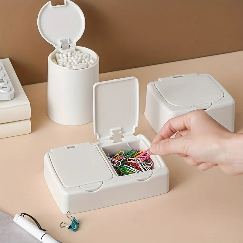 Desktop Storage Box, Mini Pop-up Window with Lid - Organize Your Office Desk with This Plastic Desk Organizer!