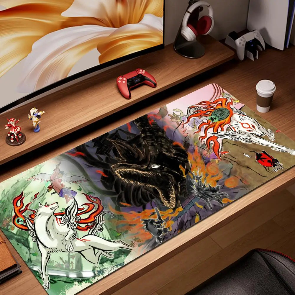 Okami Extended Keyboard & Mouse Desk Mat
