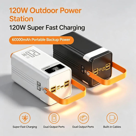 120W Portable Power Bank with LED Light