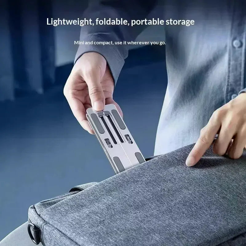 Foldable Portable Laptop Stand Metal Material Notebook Holder Bracket Heighten Laptop Stand for Increased Viewing Comfort