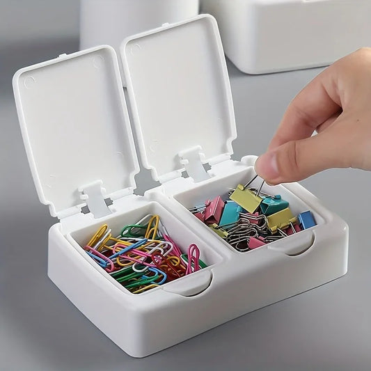 Desktop Storage Box, Mini Pop-up Window with Lid - Organize Your Office Desk with This Plastic Desk Organizer!