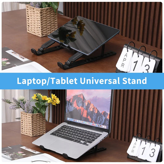 Foldable Laptop Cooling Stand Base Portable Notebook Cooler with 1 Cooling Fan Height Adjustable Radiator Bracket for Laptops