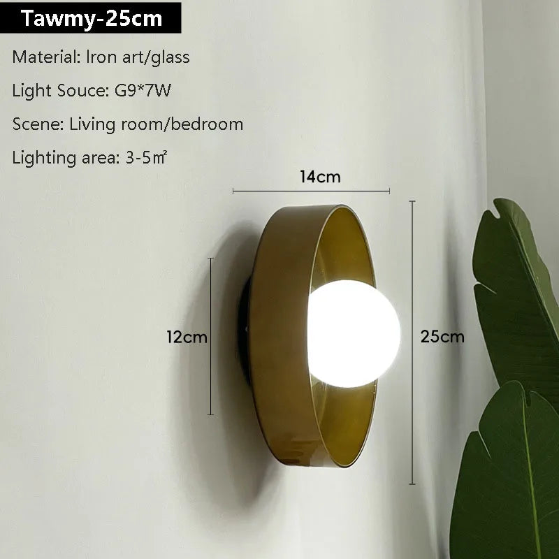 Modern Round Glass Light for Bedroom & Living Room
