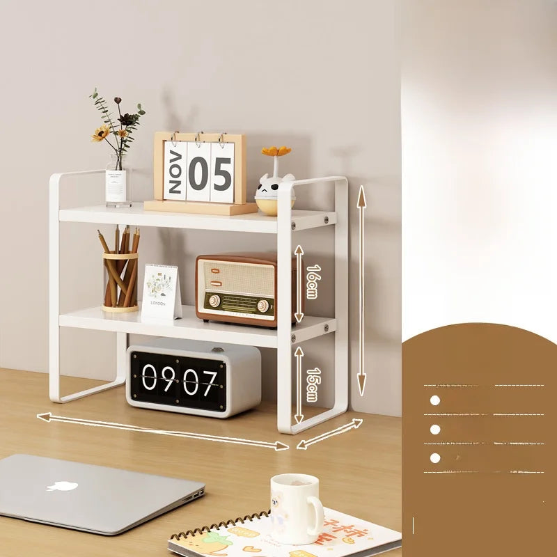 Multi-Layer Desk Organizer Rack Office Computer Table Storage Shelf Student Desktop Storage Bracket Layered Cabinet