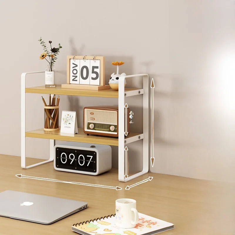 Multi-Layer Desk Organizer Rack Office Computer Table Storage Shelf Student Desktop Storage Bracket Layered Cabinet