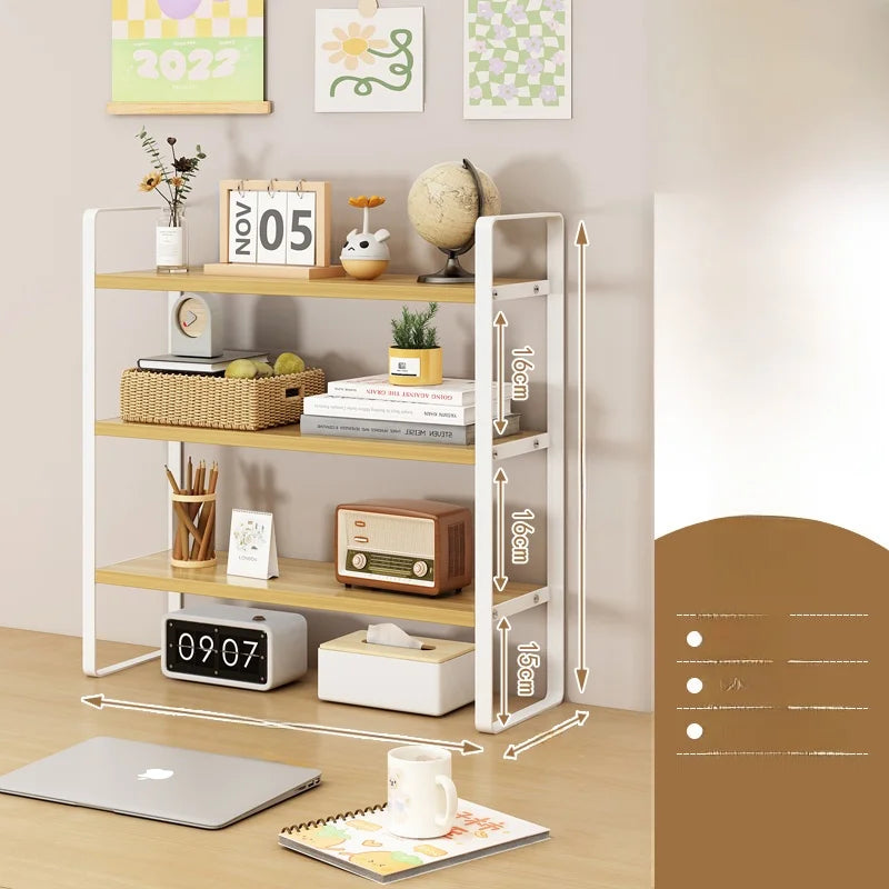 Multi-Layer Desk Organizer Rack Office Computer Table Storage Shelf Student Desktop Storage Bracket Layered Cabinet