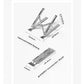 Foldable Portable Laptop Stand Metal Material Notebook Holder Bracket Heighten Laptop Stand for Increased Viewing Comfort