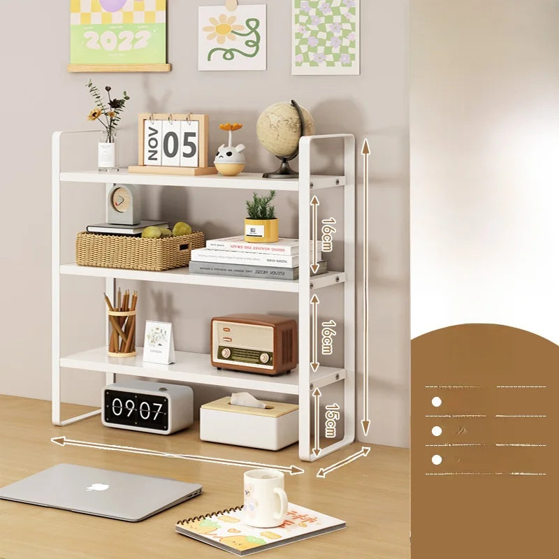 Multi-Layer Desk Organizer Rack Office Computer Table Storage Shelf Student Desktop Storage Bracket Layered Cabinet
