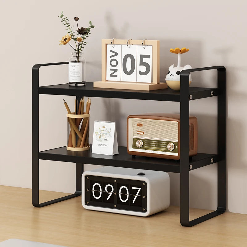 Multi-Layer Desk Organizer Rack Office Computer Table Storage Shelf Student Desktop Storage Bracket Layered Cabinet