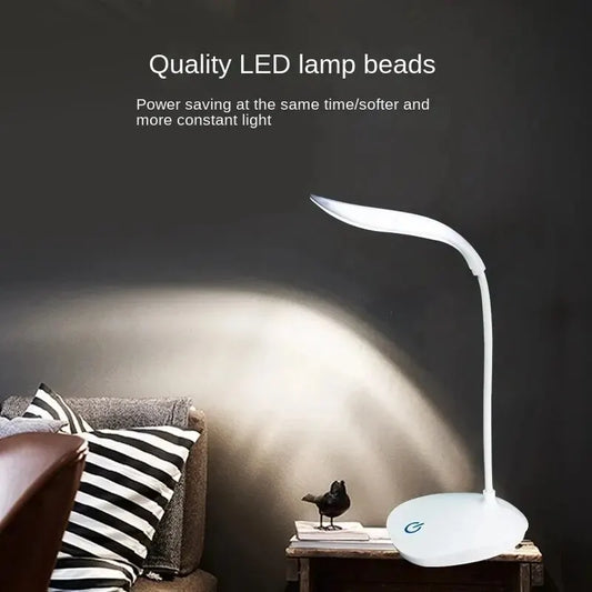 USB Rechargeable LED Desk Lamp with Touch Dimming