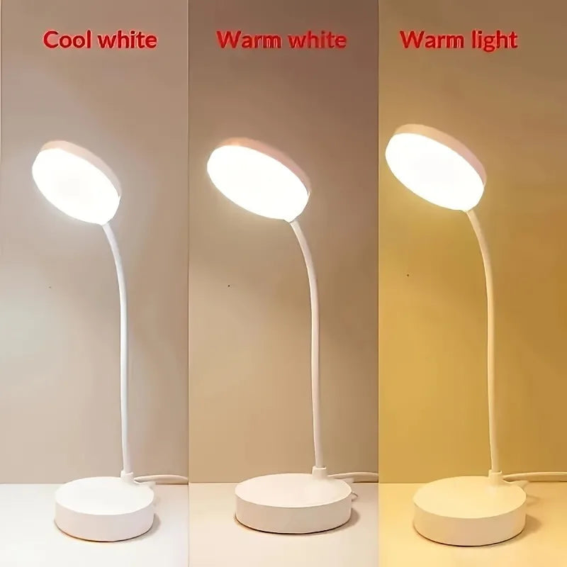 Adjustable LED Desk Lamp with Warm & White Light