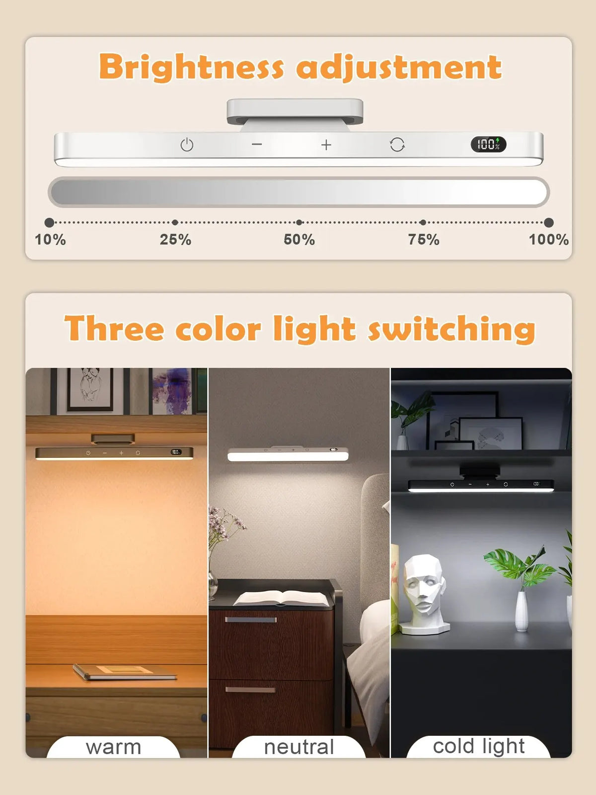 Rechargeable Magnetic LED Desk & Night Light