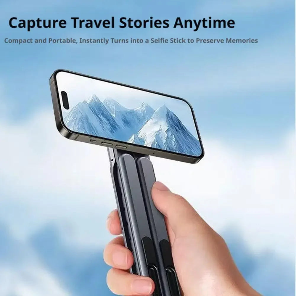 Foldable Magnetic Laptop Stand Aluminum Alloy Portable Adjustable Stand Heat Dissipation Holder Supports Phone Tablet Notebook