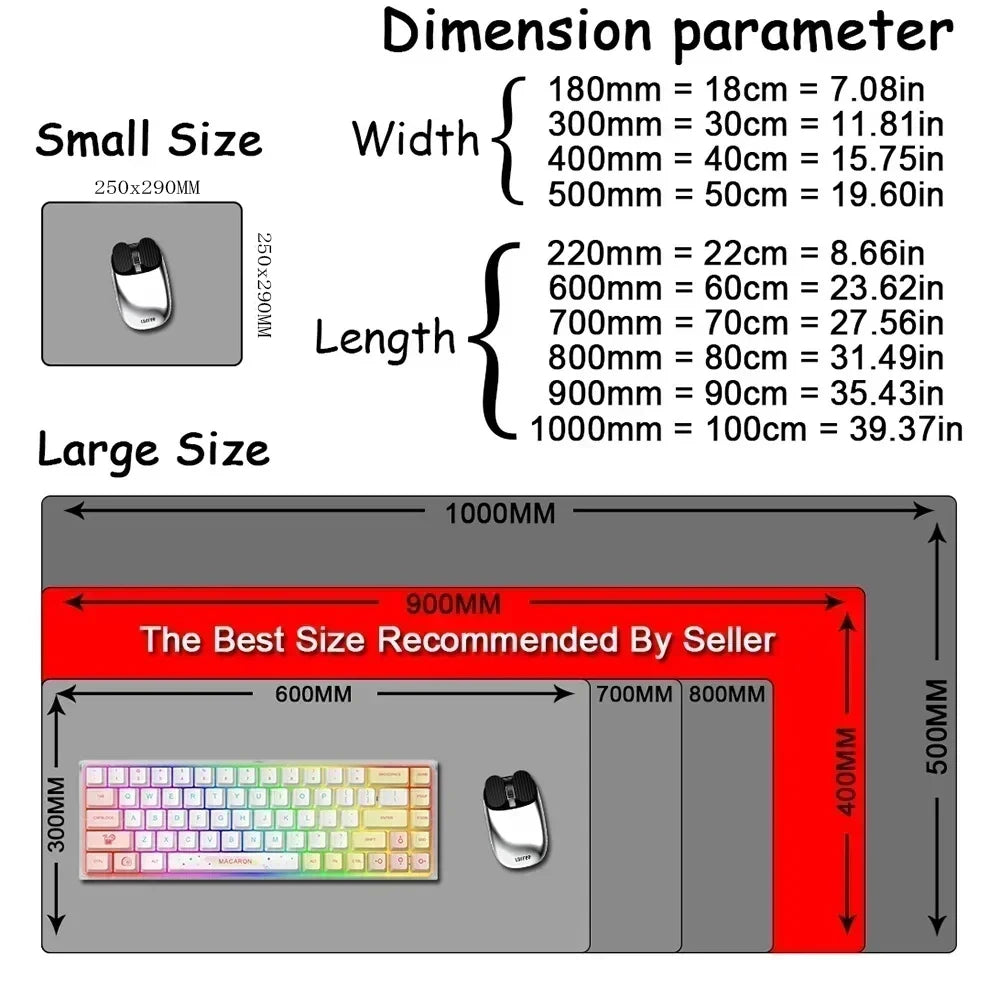 Large Gamer Desk Mat for PC & Office