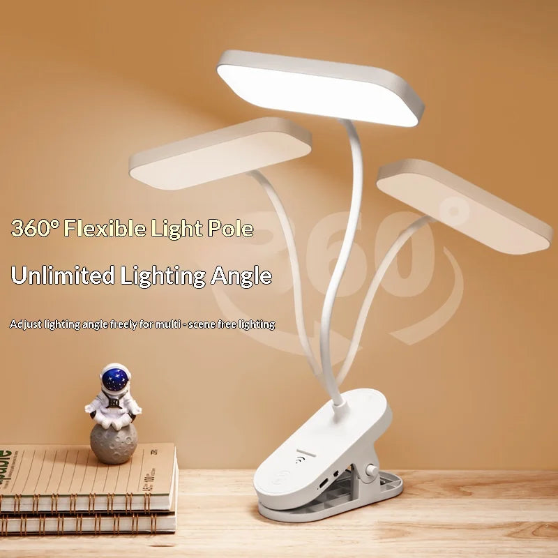 Portable Rechargeable LED Clip-On Study Lamp
