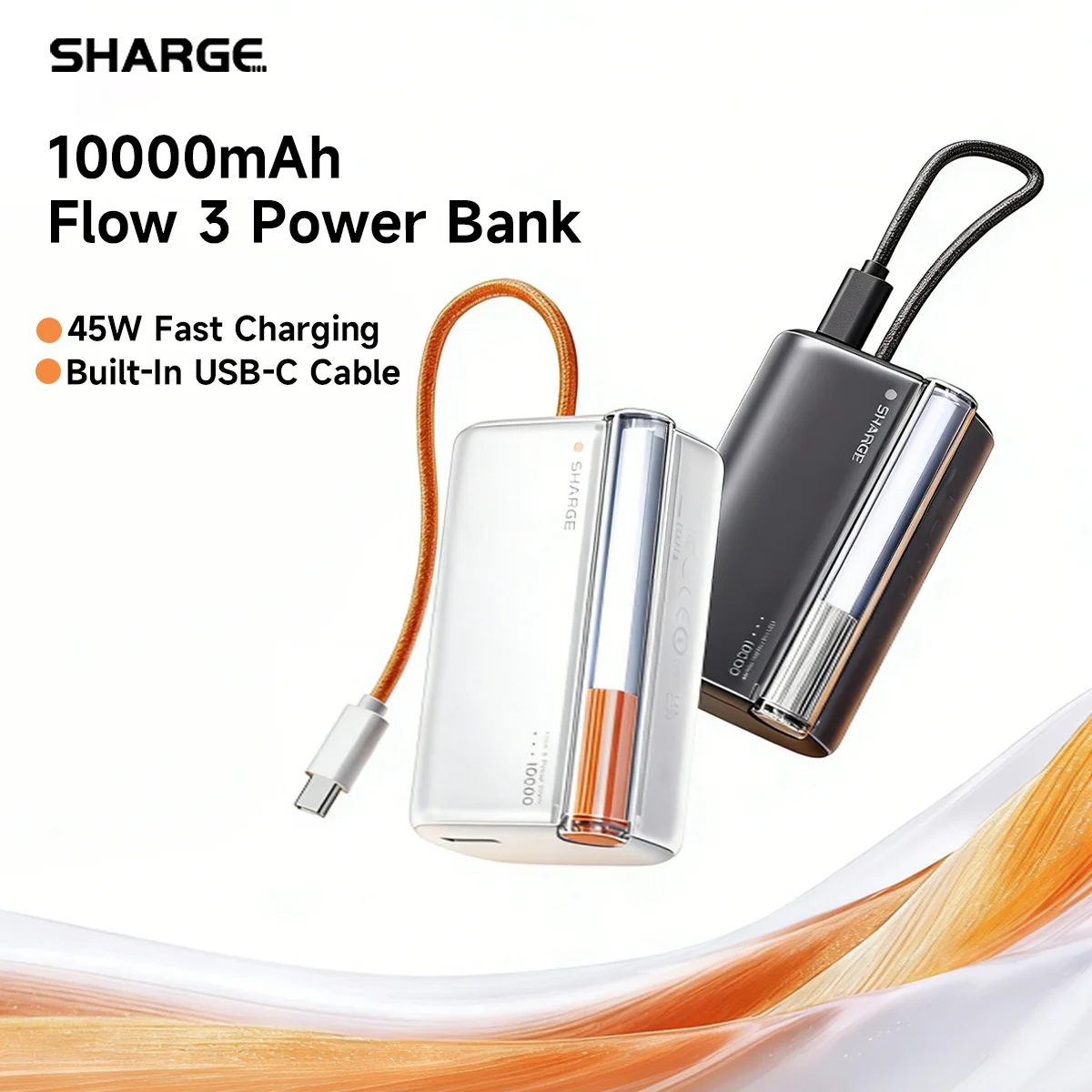 SHARGE Flow 3 45W USB-C Portable Power Bank