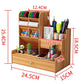 Wooden Desk Organiser DIY Desktop Tidy Pen Holder Large Capacity Stationery Storage Box with Drawer for Home Office and School
