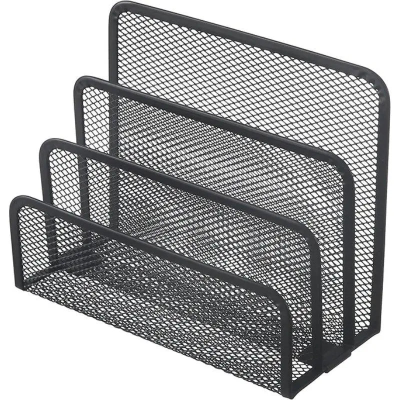 Desk Mail Organizer Small File Holders Letter Organizer Metal Mesh Document/Filing/Folders/Paper Organizer for Desktop